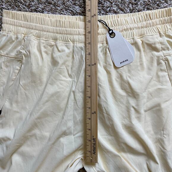 Prana Send Off Pant Women's L Sweet Cream Wide Leg Relaxed Straight High Rise - Picture 9 of 12